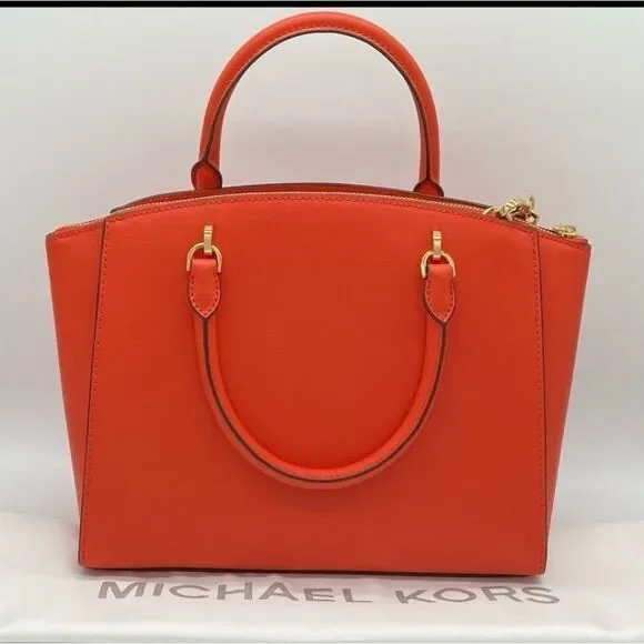 🆕️💥MK lg Satchel Leather in Mandarin - Picture 2 of 15